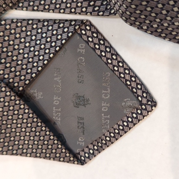 Robert Talbot Best in Class Parisian Hand Sewn Men's Silk Tie Gray/Black - Picture 6 of 6